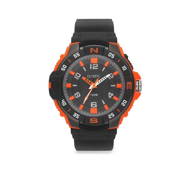 Olympic Herenhorloge Siliconen Zwart Ø50 OL45HKR001 | Starlounge