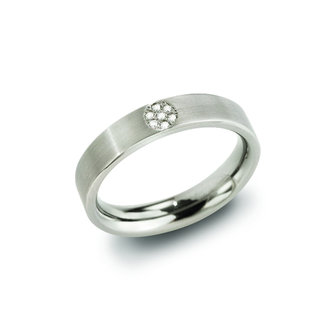 Boccia Dames Ring Titanium Zilverkleurig 0121-0548