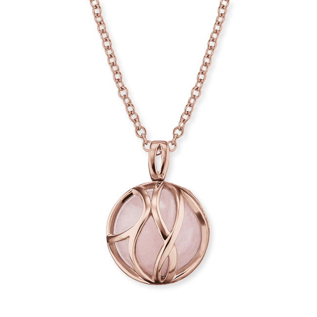 Engelsrufer Ketting Lengte 40 + 4 cm Roségoud Verguld Sterling Zilver ERN-LILPARADISE-RQ-R