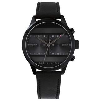 Tommy Hilfiger Herenhorloge Leer Zwart Ø40 TH1791595 | Starlounge