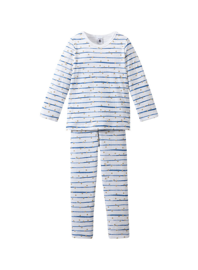 Petit Bateau Pyjama Streifen und Dots