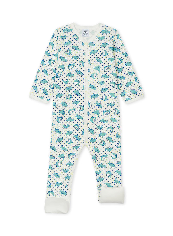 Petit Bateau Baby Strampler mit Sternen und Haien