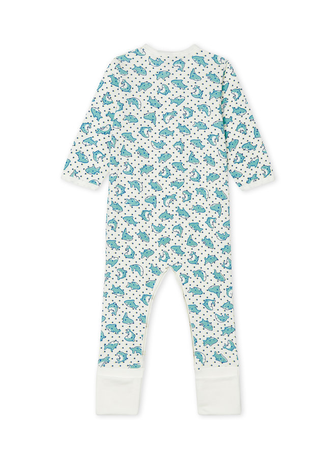 Petit Bateau Baby Strampler mit Sternen und Haien