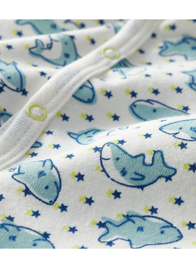 Petit Bateau Baby Strampler mit Sternen und Haien