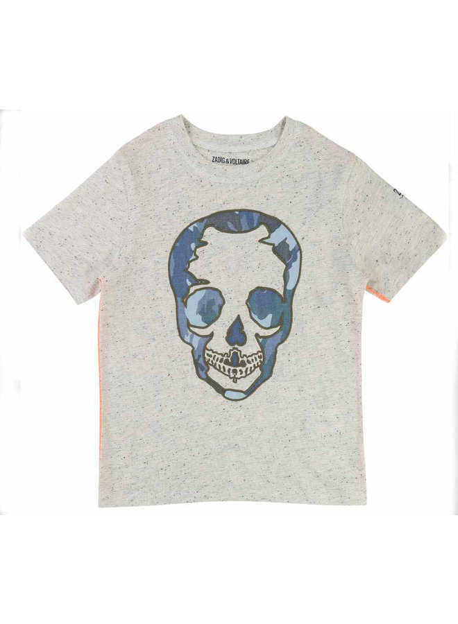 Zadig & Voltaire T-Shirt Scull Totenkopf greymelange