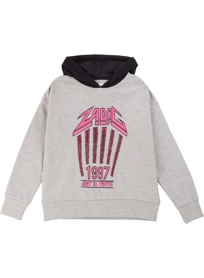 Zadig & Voltaire Hoodie grau mit Stitching