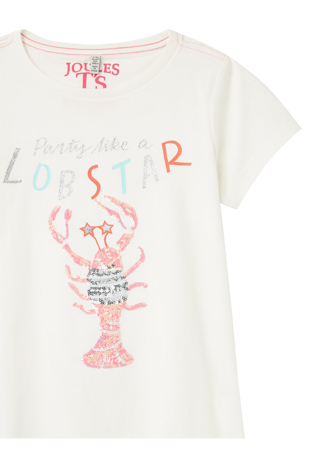 TOM JOULE T-Shirt Astra Lobster Pailletten