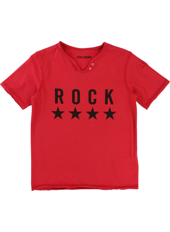Zadig & Voltaire T-Shirt ROCK rot schwarz