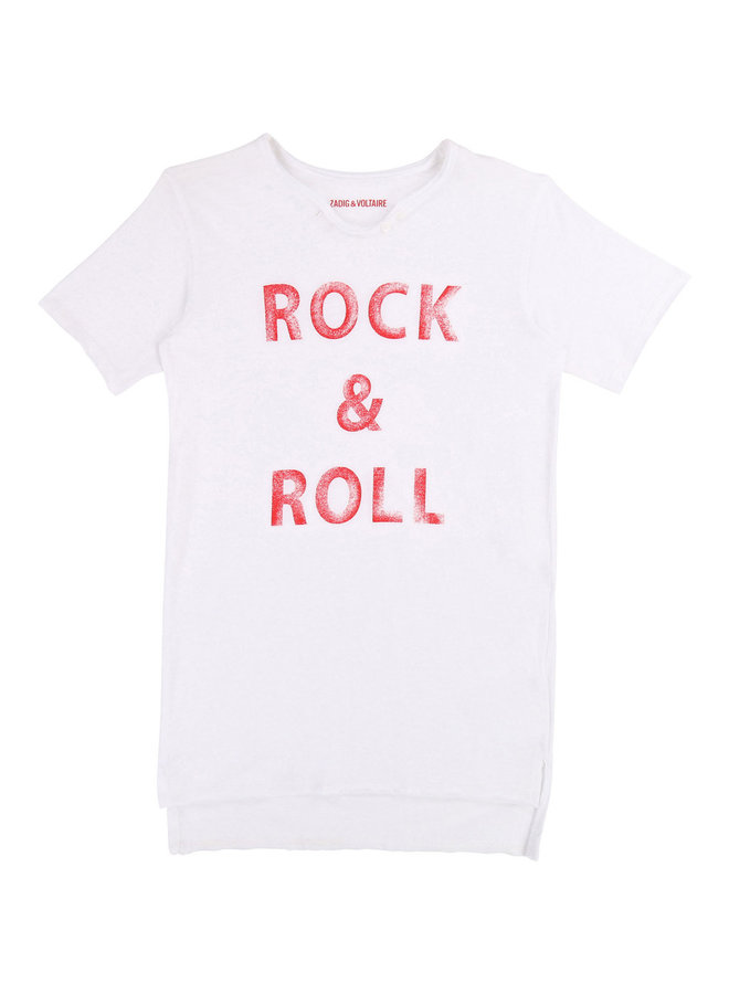 Zadig & Voltaire Shirtkleid Rock & Roll weiß