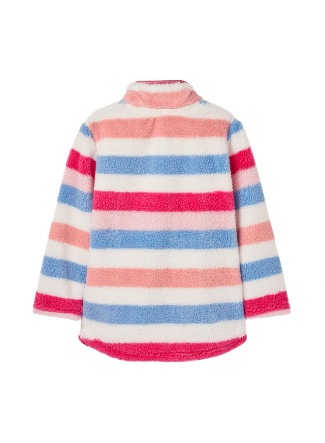 TOM JOULE Fleecetroyer Ellie mit Streifen Multistripe