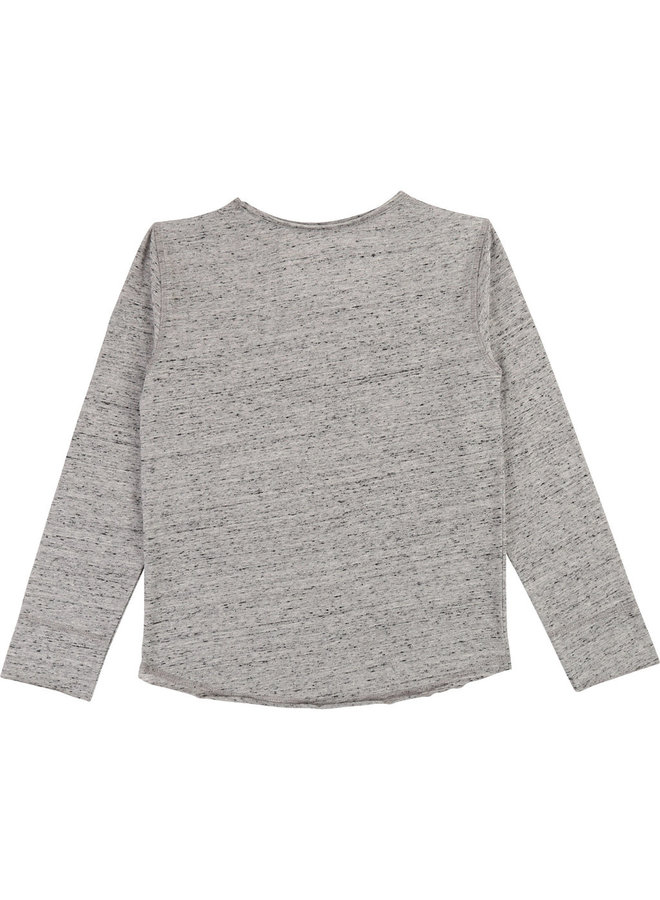 Zadig & Voltaire Longsleeve greymelange mit Markenstempel