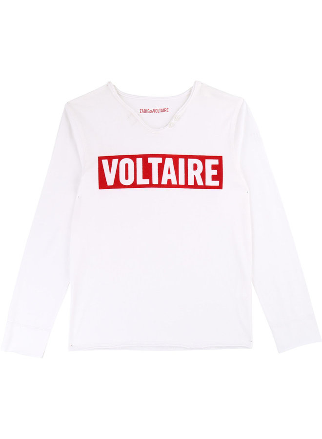 Zadig & Voltaire Longsleeve weiß mit Print