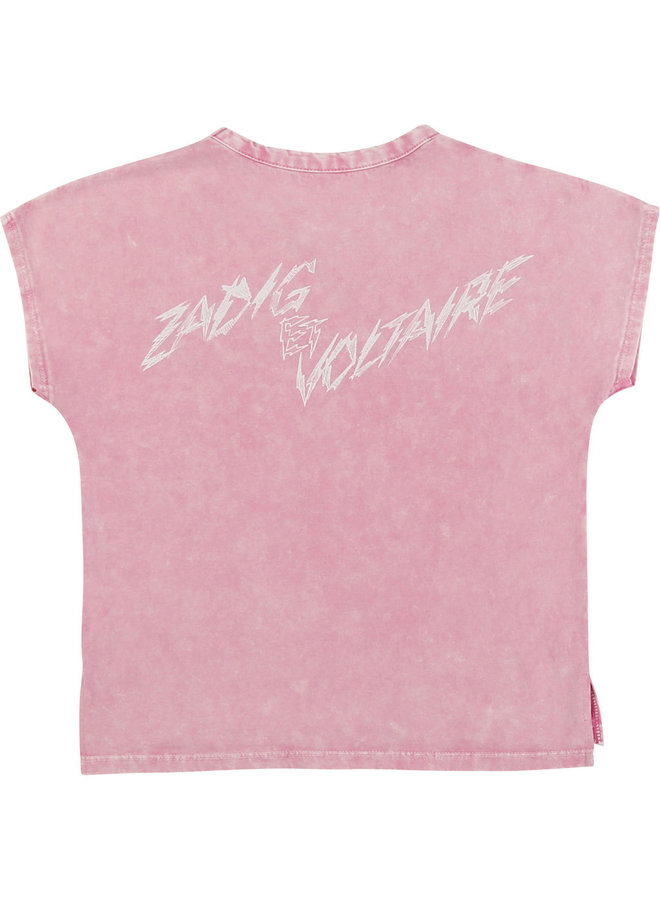 Zadig & Voltaire T-Shirt Gitarren rosa