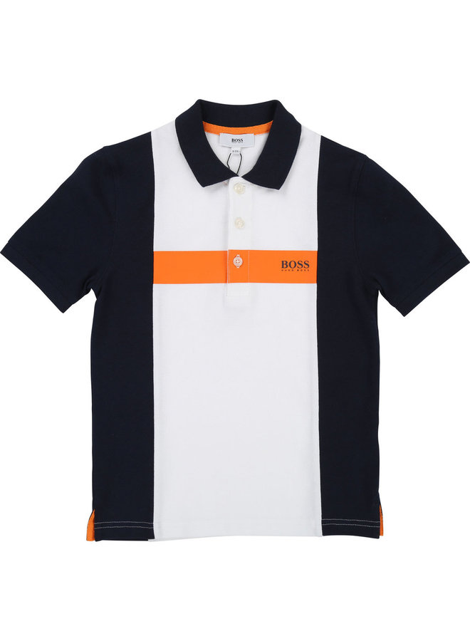 HUGO BOSS Poloshirt blau orange