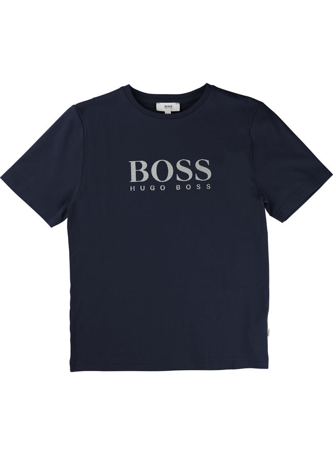 HUGO BOSS Kinder T-Shirt marine mit Logo