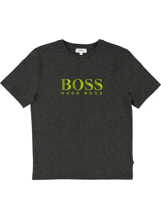 HUGO BOSS Kinder T-Shirt anthrazit mit Logo