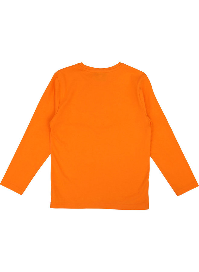 HUGO BOSS Kids Langarmshirt orange mit weißem Logo