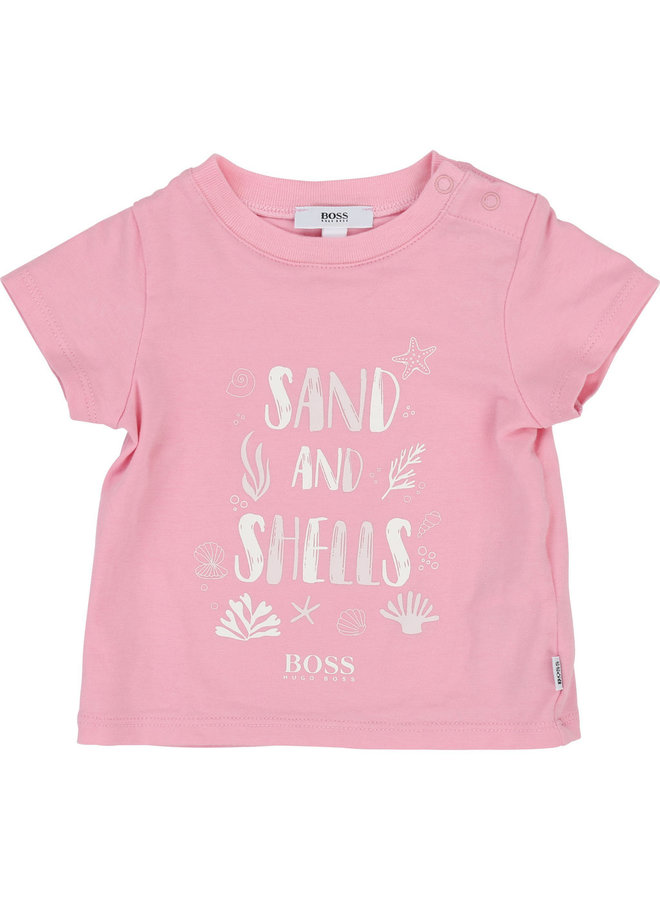 HUGO BOSS 2 er Set Baby T-Shirt rosa weiß