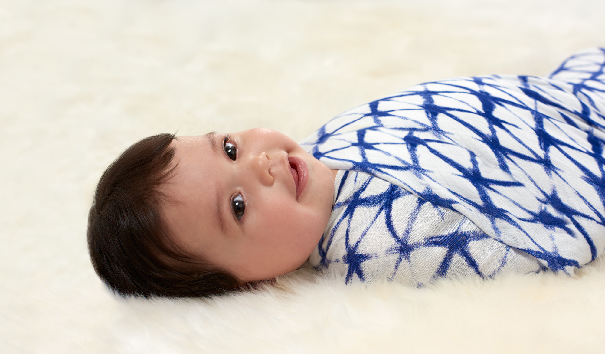 Indigo Shibori Silky Soft Swaddle 3pk