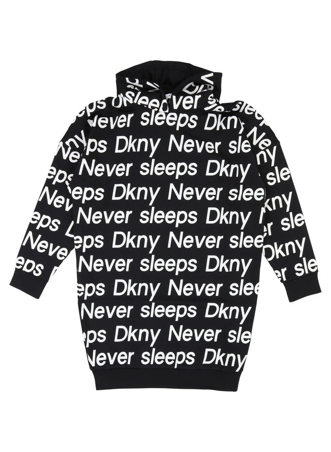 DKNY KIDS Kleid mit Allover Logo Print