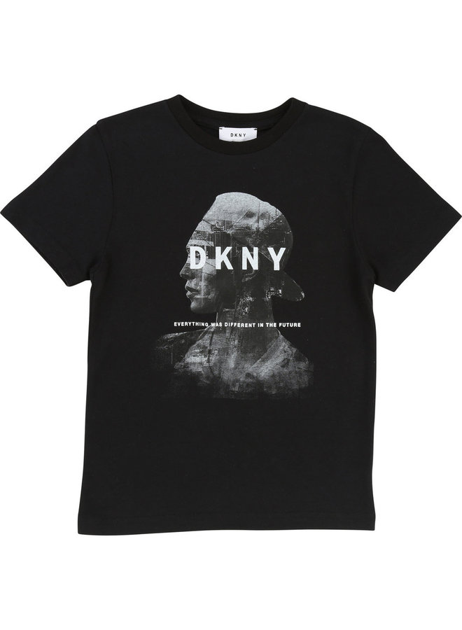 DKNY KIDS T-Shirt schwarz weiß mit Frontprint