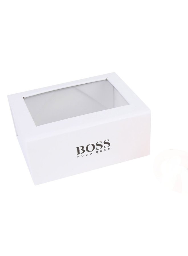 HUGO BOSS Schnuller weiß weiss mit Logo