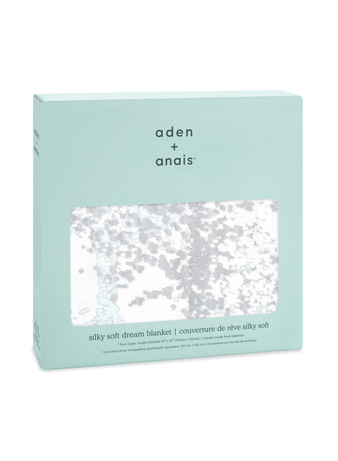 aden + anais Baby silky soft dream blanket metallic skylight birch