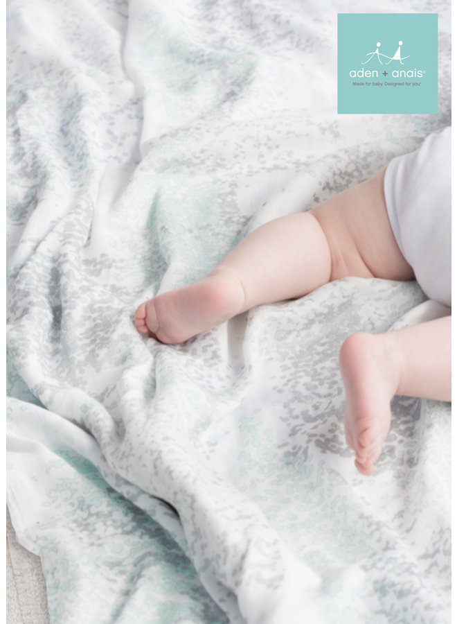 aden + anais Baby silky soft dream blanket metallic skylight birch