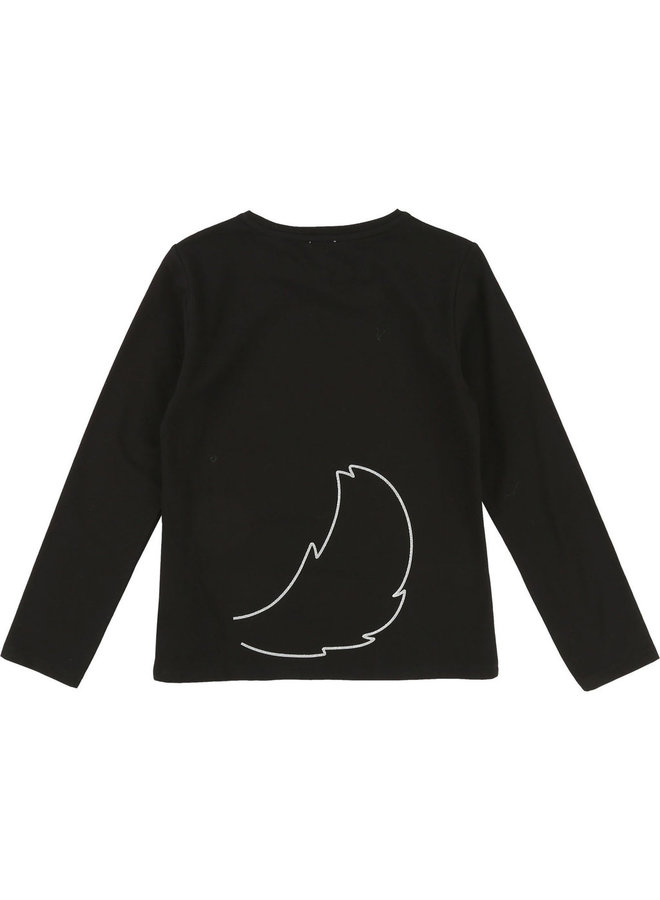 KARL LAGERFELD KIDS Longsleeve Katze schwarz