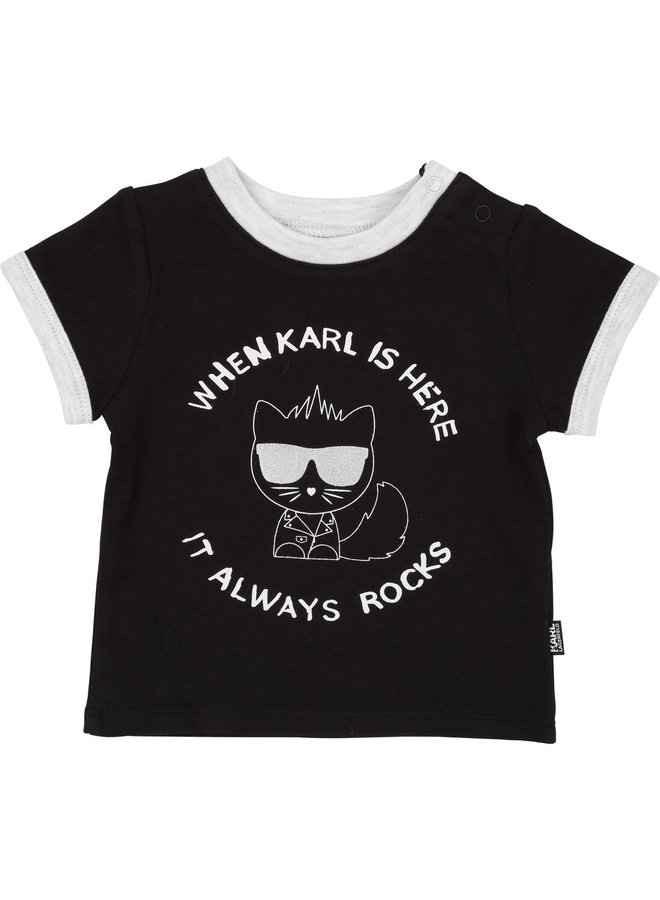 KARL LAGERFELD KIDS Baby T-Shirt Choupette schwarz