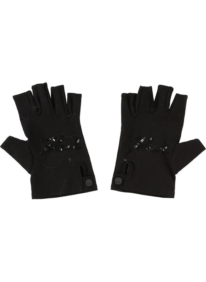 Karl Lagerfeld Kids fingerlose Handschuhe schwarz