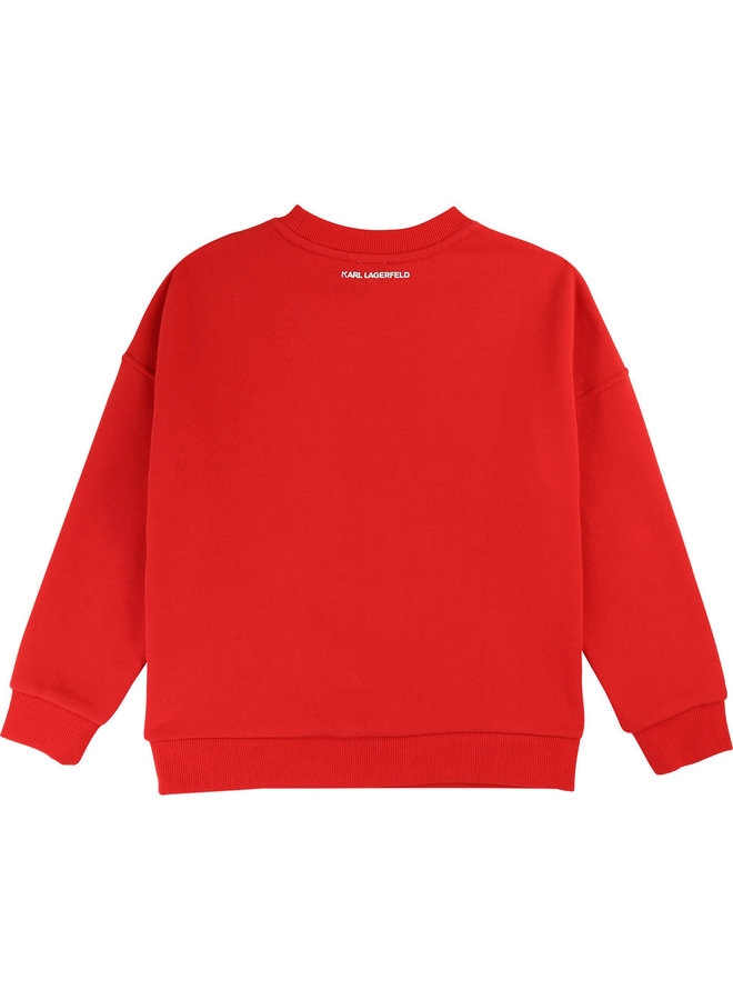 KARL LAGERFELD KIDS Sweatshirt Choupette bad boy rot