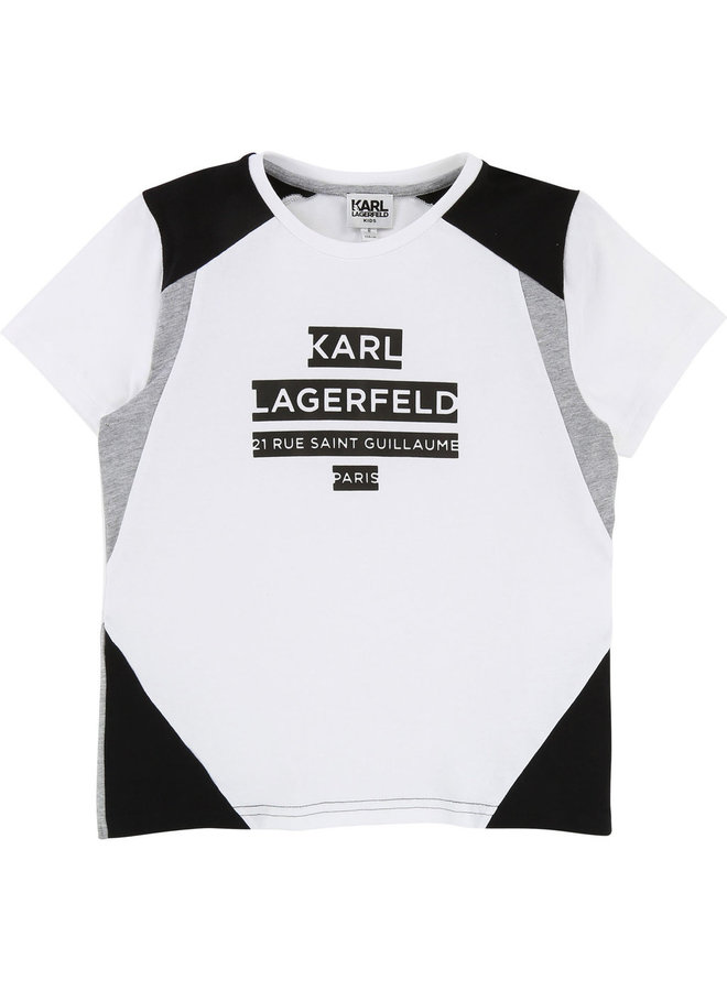 KARL LAGERFELD KIDS T-Shirt weiß grau schwarz