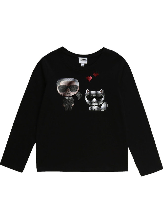 KARL LAGERFELD KIDS Longsleeve schwarz