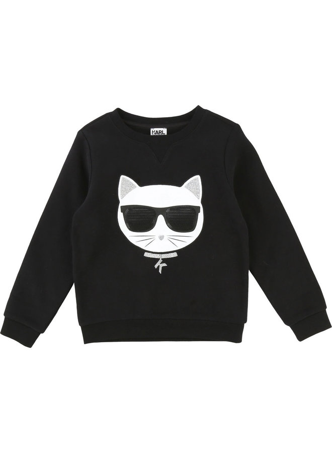 KARL LAGERFELD KIDS Sweatshirt Choupette schwarz