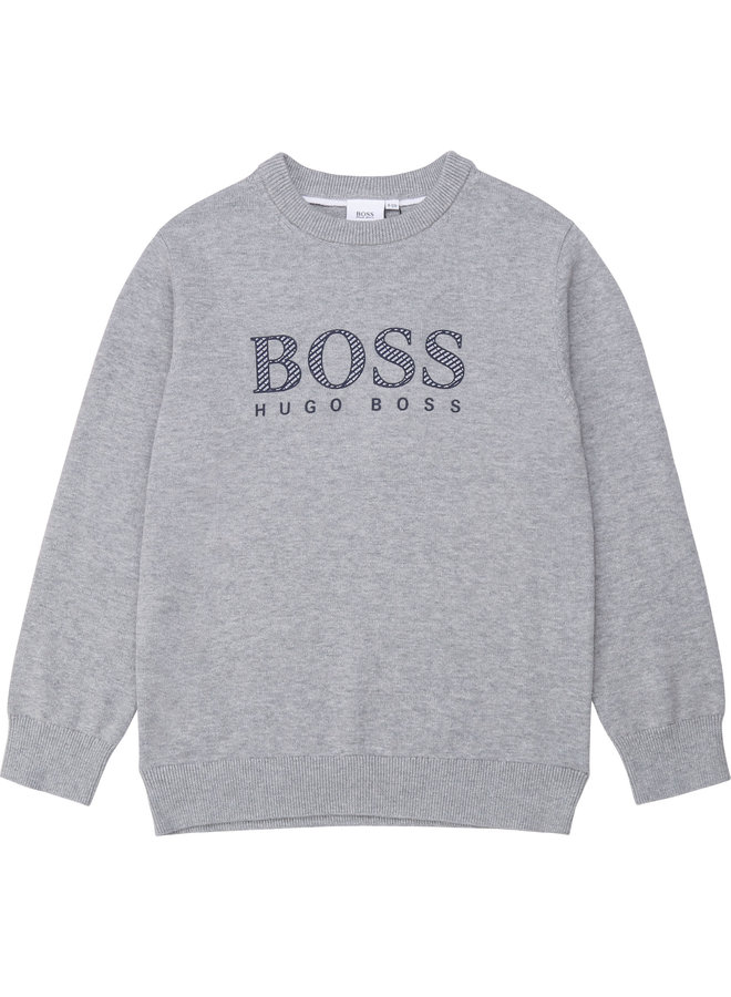 HUGO BOSS Kids Feinstrick Pullover mit Logo