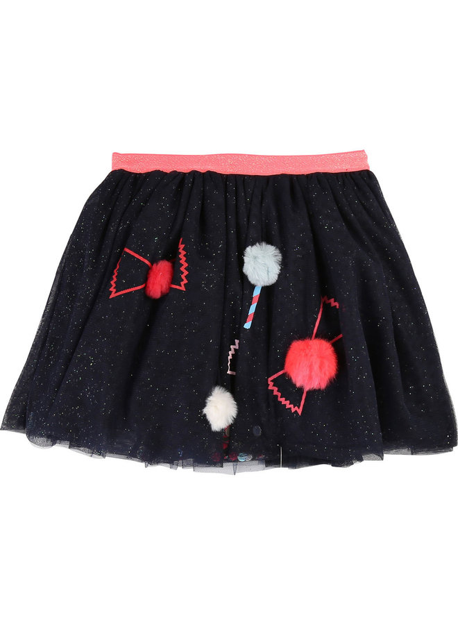 Billieblush Tutu Petticoat blau mit Pompoms