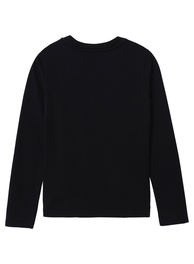 DKNY KIDS Langarmshirt schwarz mit diamond effect