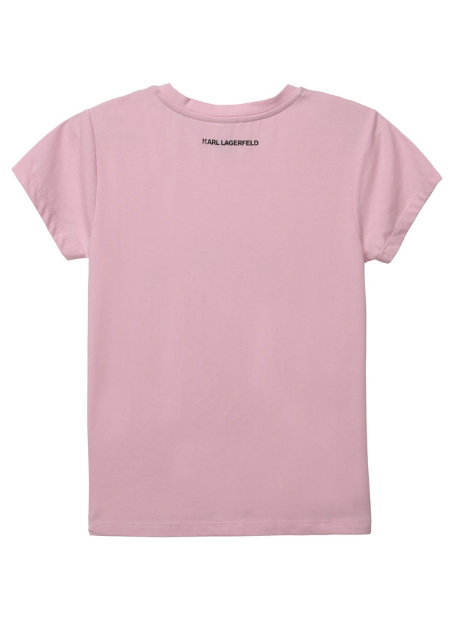 KARL LAGERFELD KIDS T-Shirt rosa iconic Chaupette