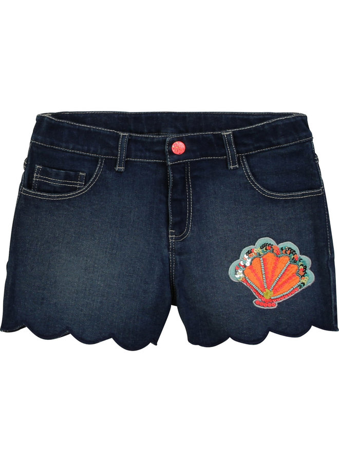 Billieblush Stretch Jeans Shorts mit Muschel Applikation