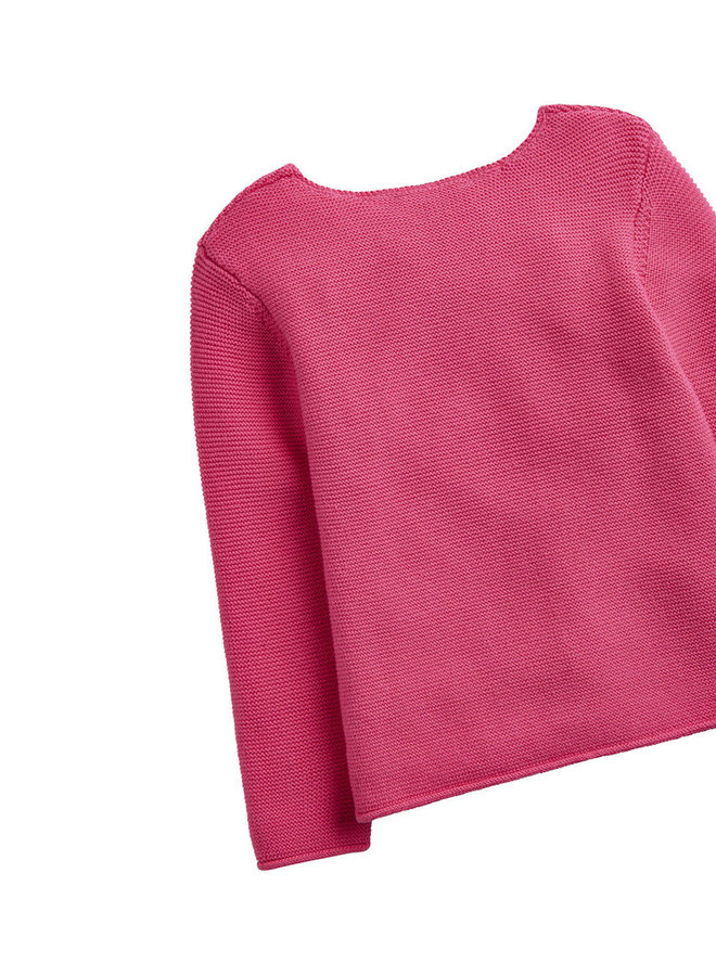 TOM JOULE Strickpullover Katze deep pink