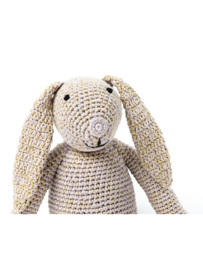 Smallstuff Häkel-Stofftier Hase gold beige