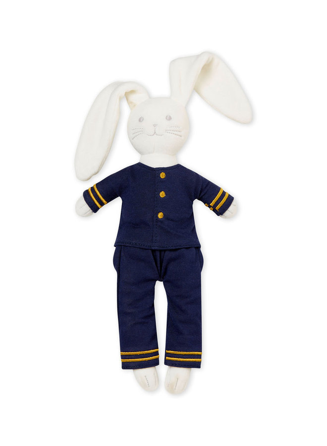 Petit Bateau Kuscheltier Hase maritim mit Kleidung