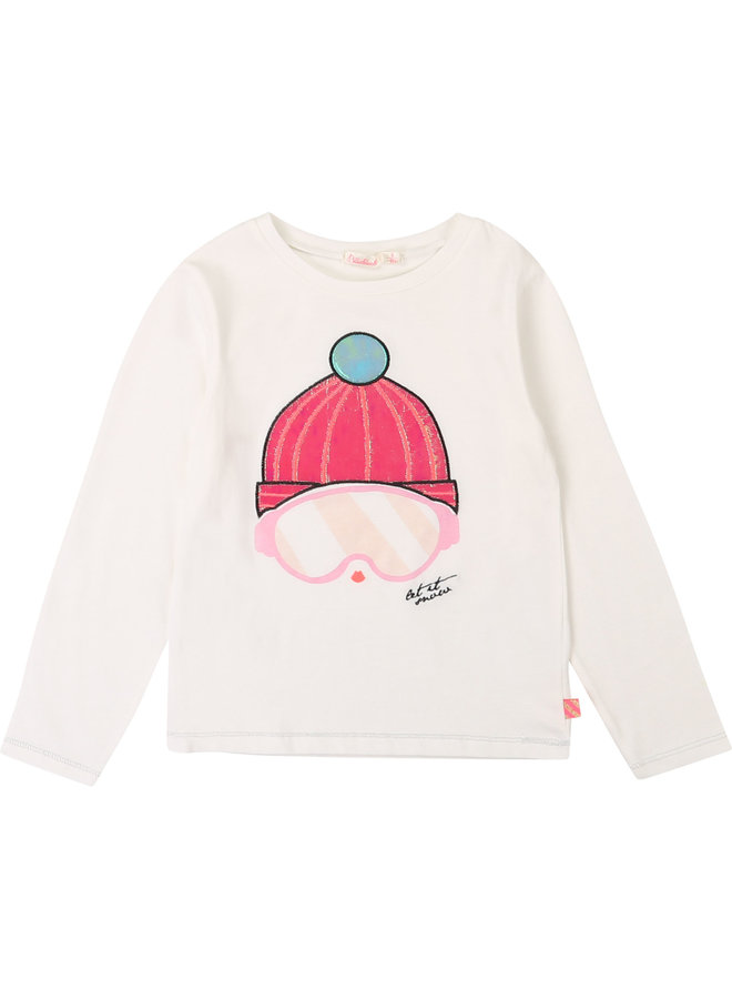 Billieblush Longsleeve mit ausgefallenem Ski-Motiv