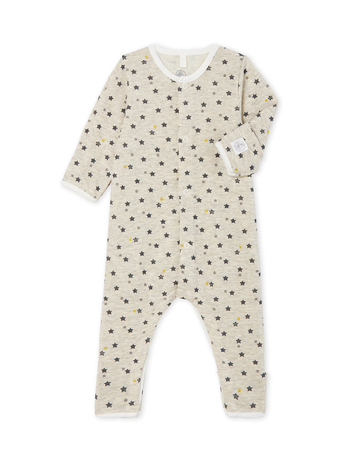 Petit Bateau Overall Sterne grau