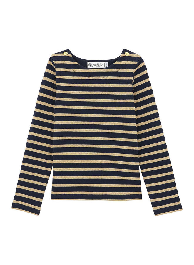 Petit Bateau Streifenshirt blau gold