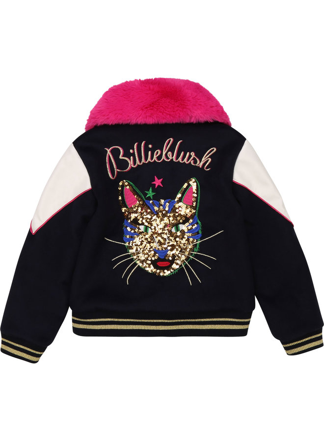 Billieblush Bomberjacke mit Paillettenstickerei Raubkatze