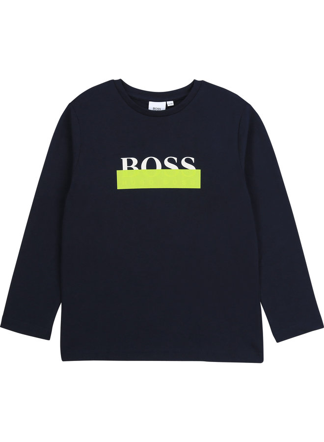 HUGO BOSS Kids Longsleeve Langarmshirt schwarz