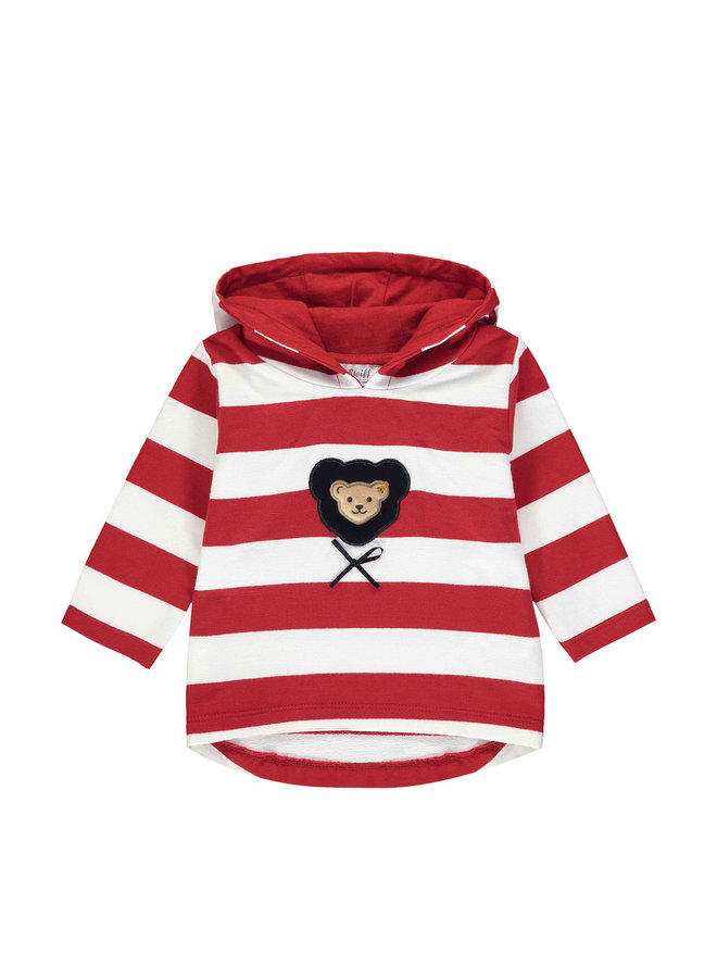 Steiff Baby Hoodie rot weiß