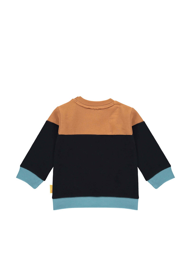 Steiff Baby Sweatshirt mustard blau mit Teddy-Applikation